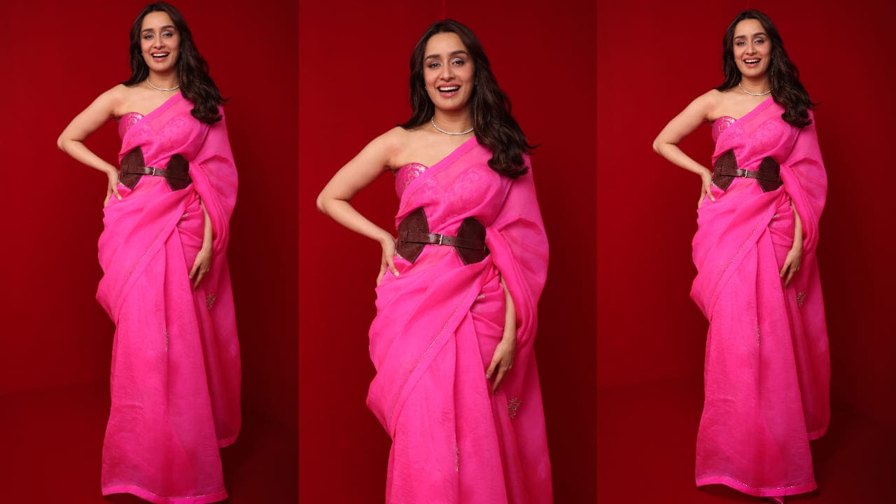 Shraddha Kapoor in pink saree at Red Sea Film Festival