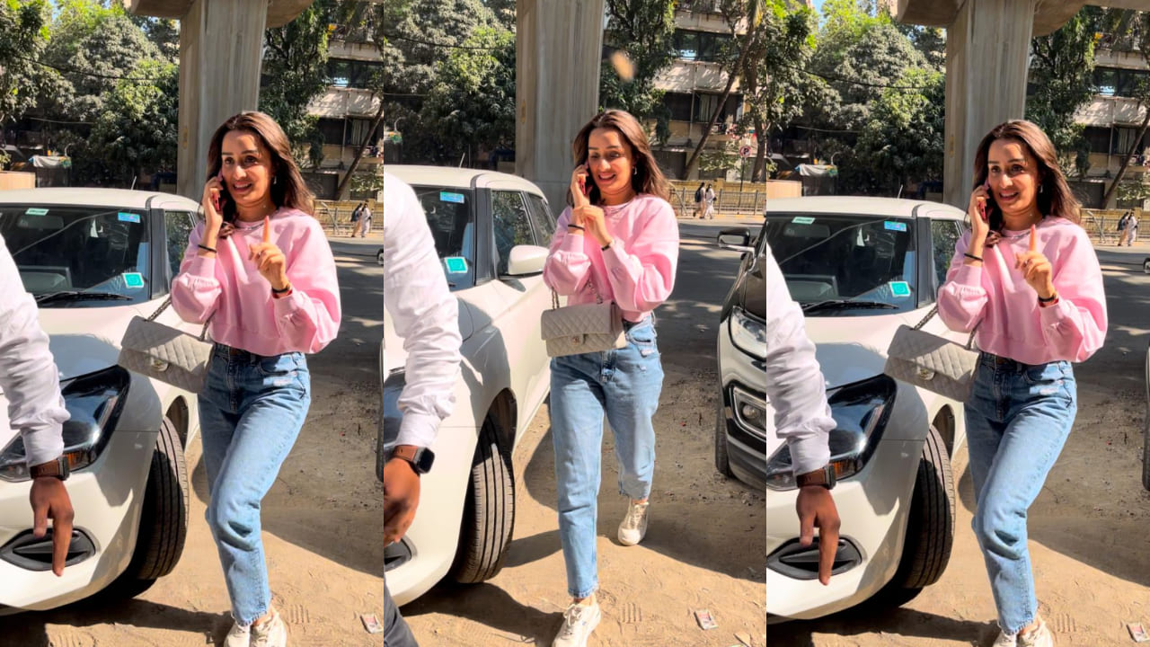 Shraddha Kapoor’s soft girl look in a pink sweatshirt and Chanel bag sets a new winter style statement