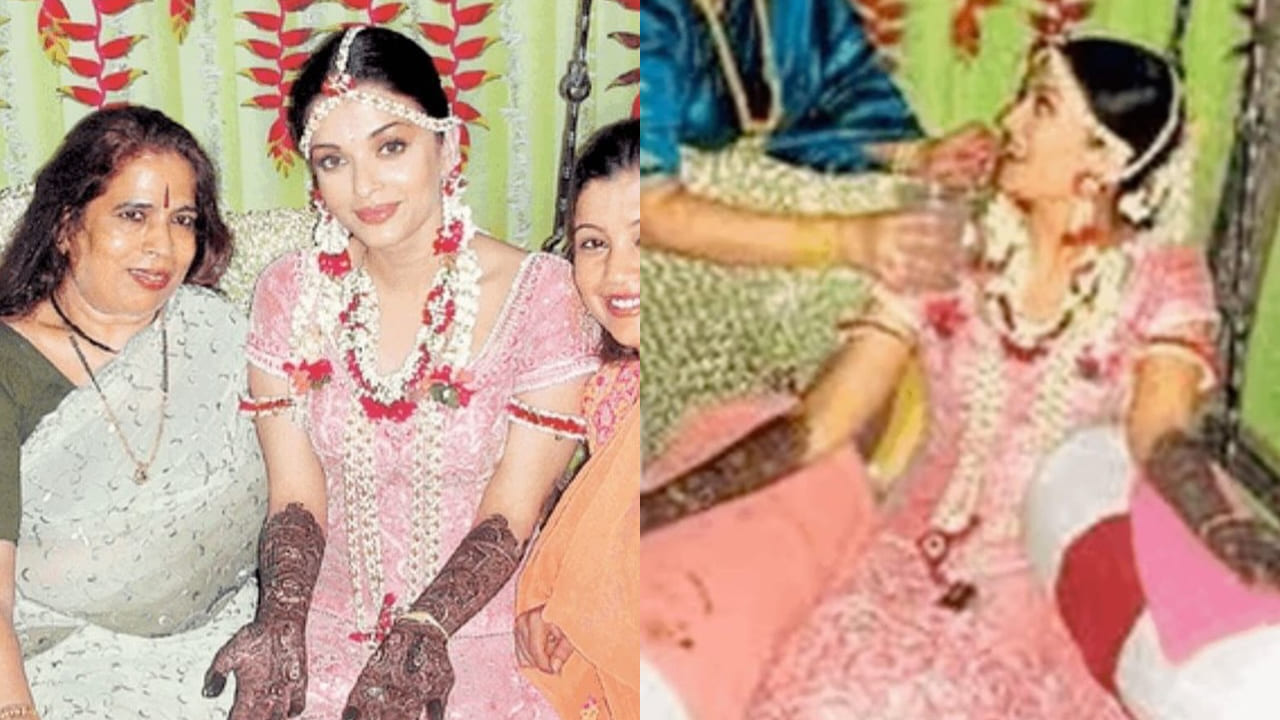 When Aishwarya Rai Bachchan ditched mainstream green mehendi look for pastel, elevated with floral jewelry