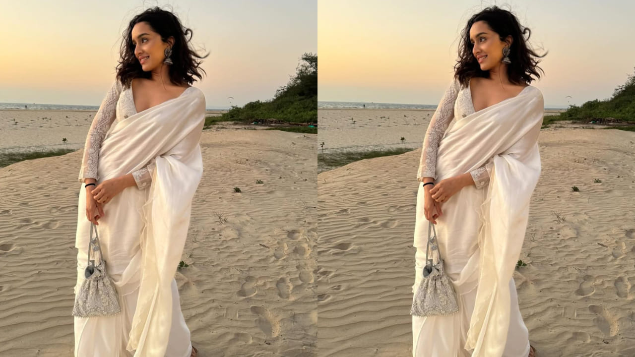 Shraddha Kapoor’s white saree is the ultimate fashion inspiration for effortlessly elegant and glamorous beach wedding look