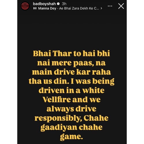 Badshah denies violating traffic rules in Gurugram amid reports of being fined Rs 15,500; says ‘Thar toh hai bhi nai…’