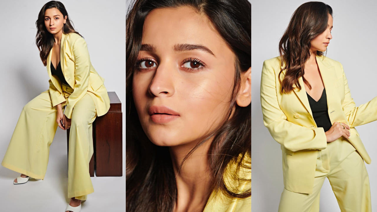 Alia Bhatt and Shraddha Kapoor both were spotted wearing similar yellow pantsuits. 