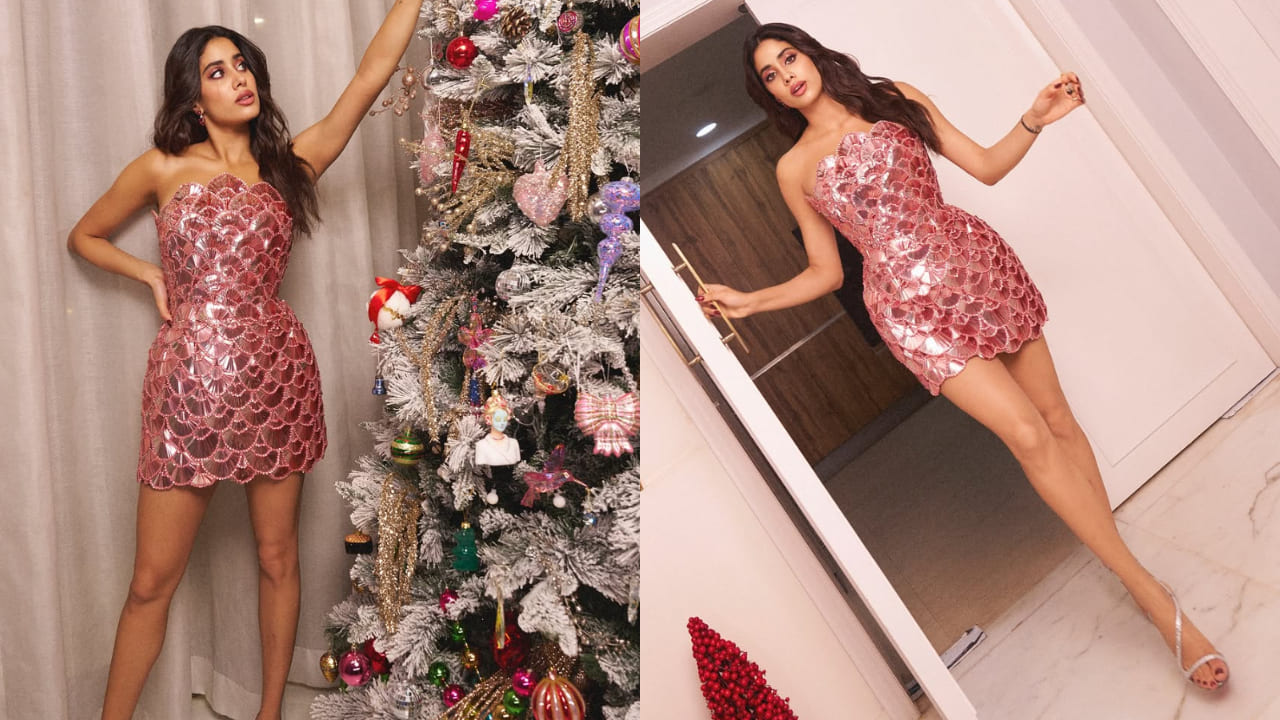 Janhvi Kapoor in sequin mini dress from Oscar de la Renta while Khushi Kapoor in a Dior dress set up the perfect party mood 