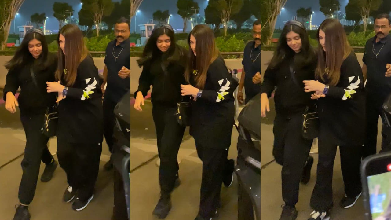 Aishwarya Rai Bachchan and daughter Aaradhya show how twinning in black can be equal parts cool, classy, and effortless