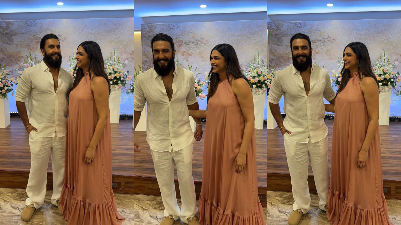 Deepika Padukone flaunts post-pregnancy glow in custom Gauri & Nainika dress, shares special moment with Ranveer Singh 