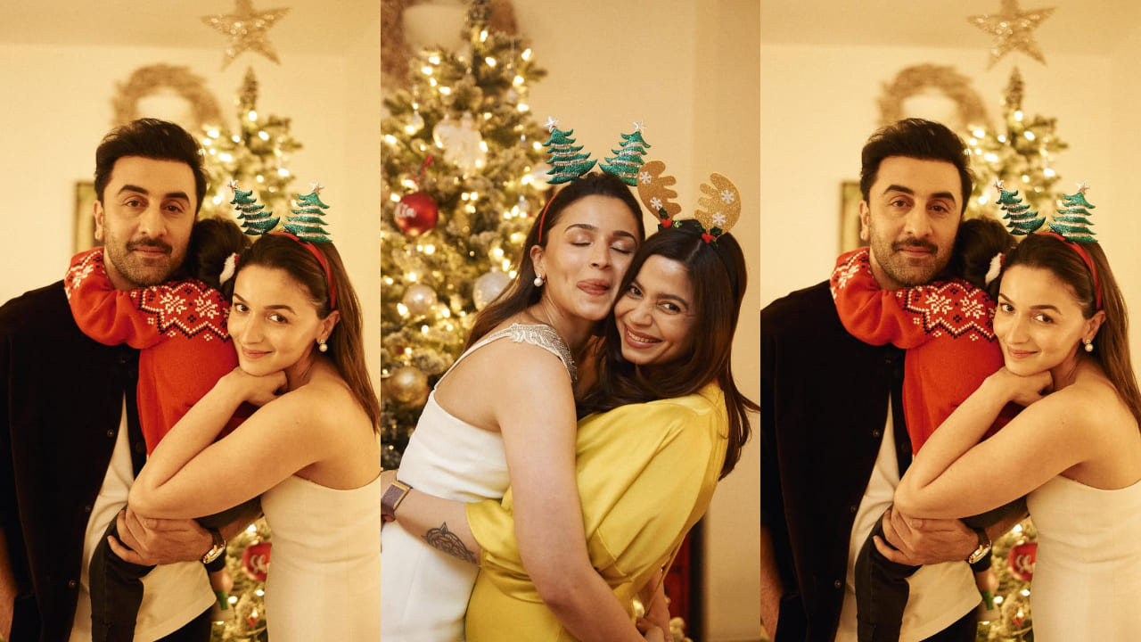 Alia Bhatt gives everyone Christmas treat with her playful look in Rs 1 lakh midi dress but the cute headband steals show 