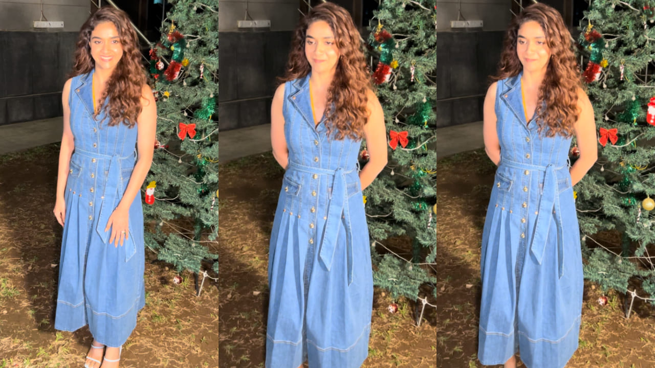 Keerthy Suresh was spotted in the town dressed in denim dress and it’s all you need for glam and compliments. 