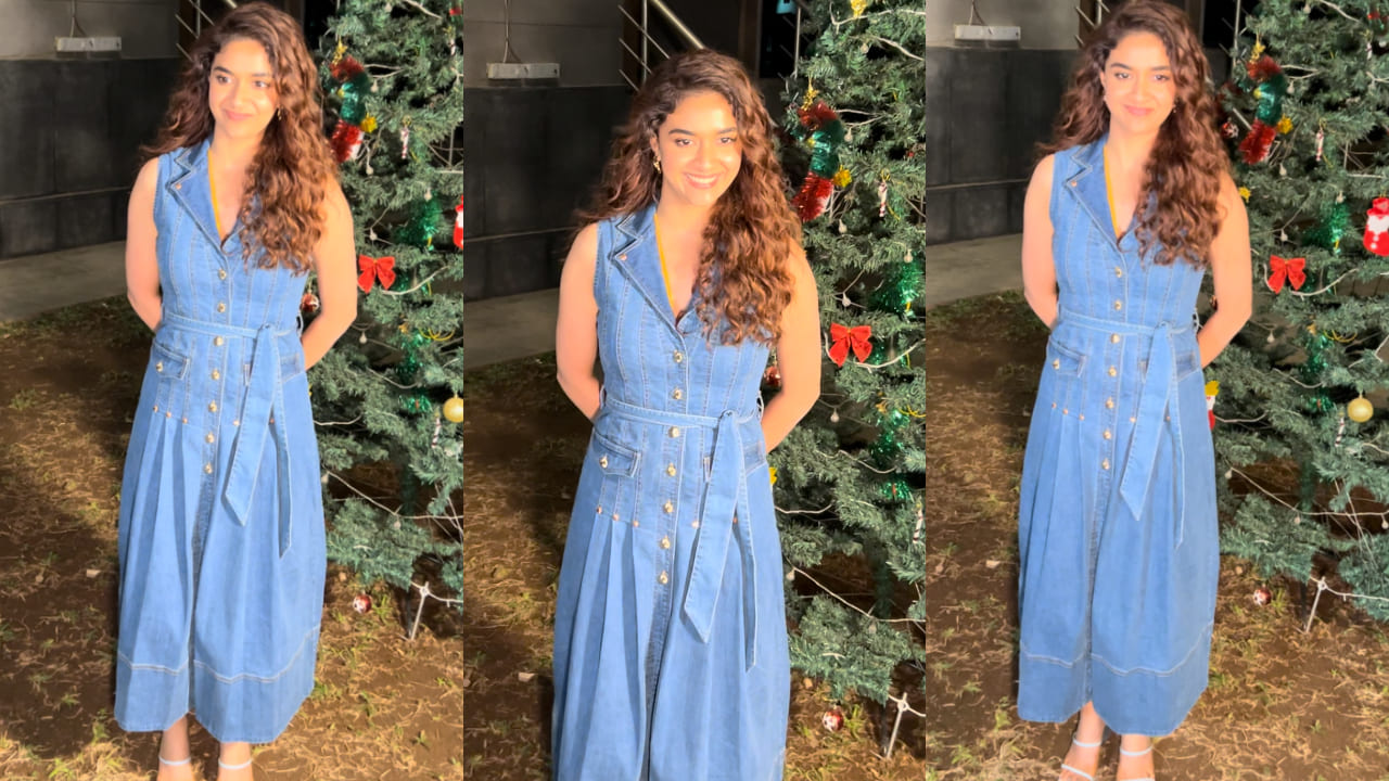 Keerthy Suresh was spotted in the town dressed in denim dress and it’s all you need for glam and compliments.