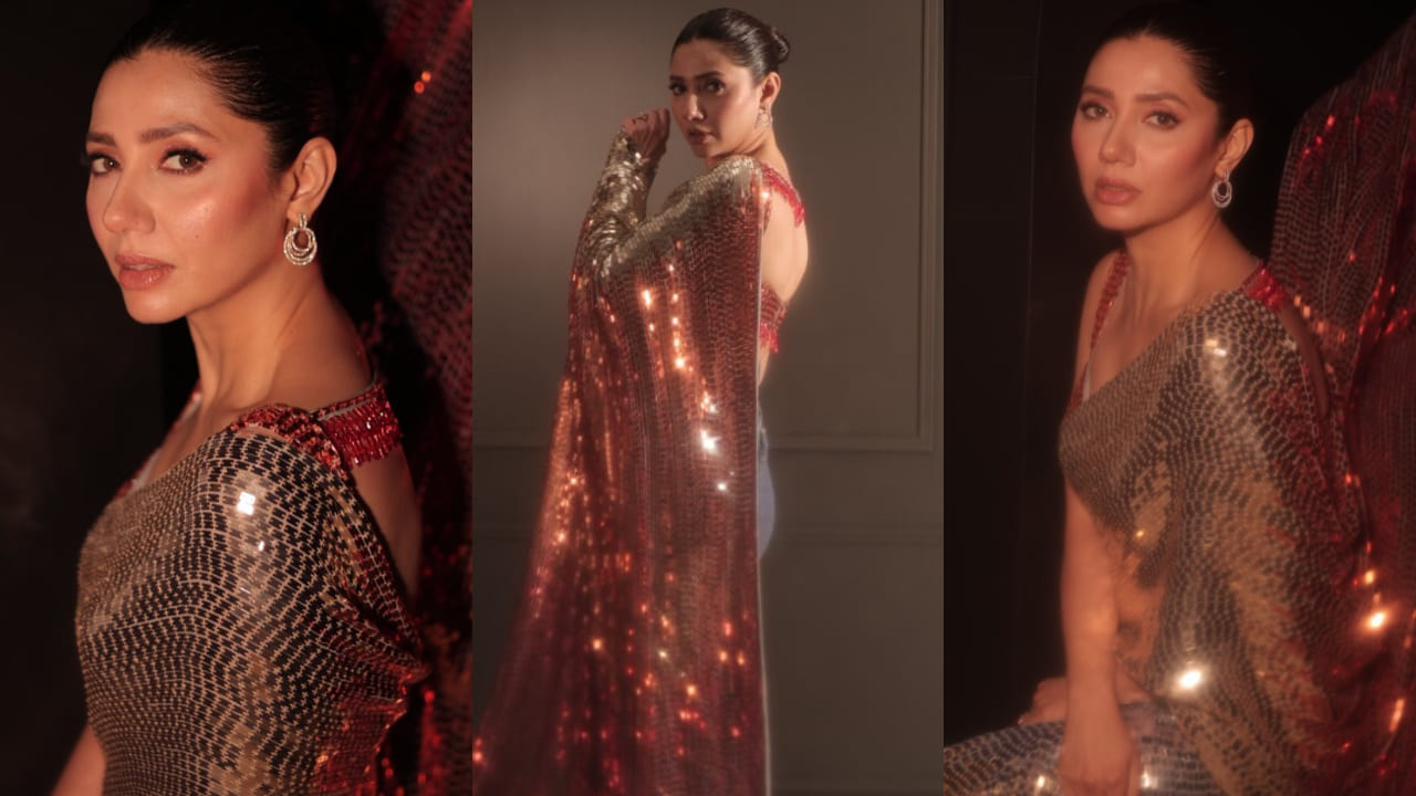 Mahira Khan served us a stunning look in a two-toned sequin saree proving that she's a bonafide slayer. 