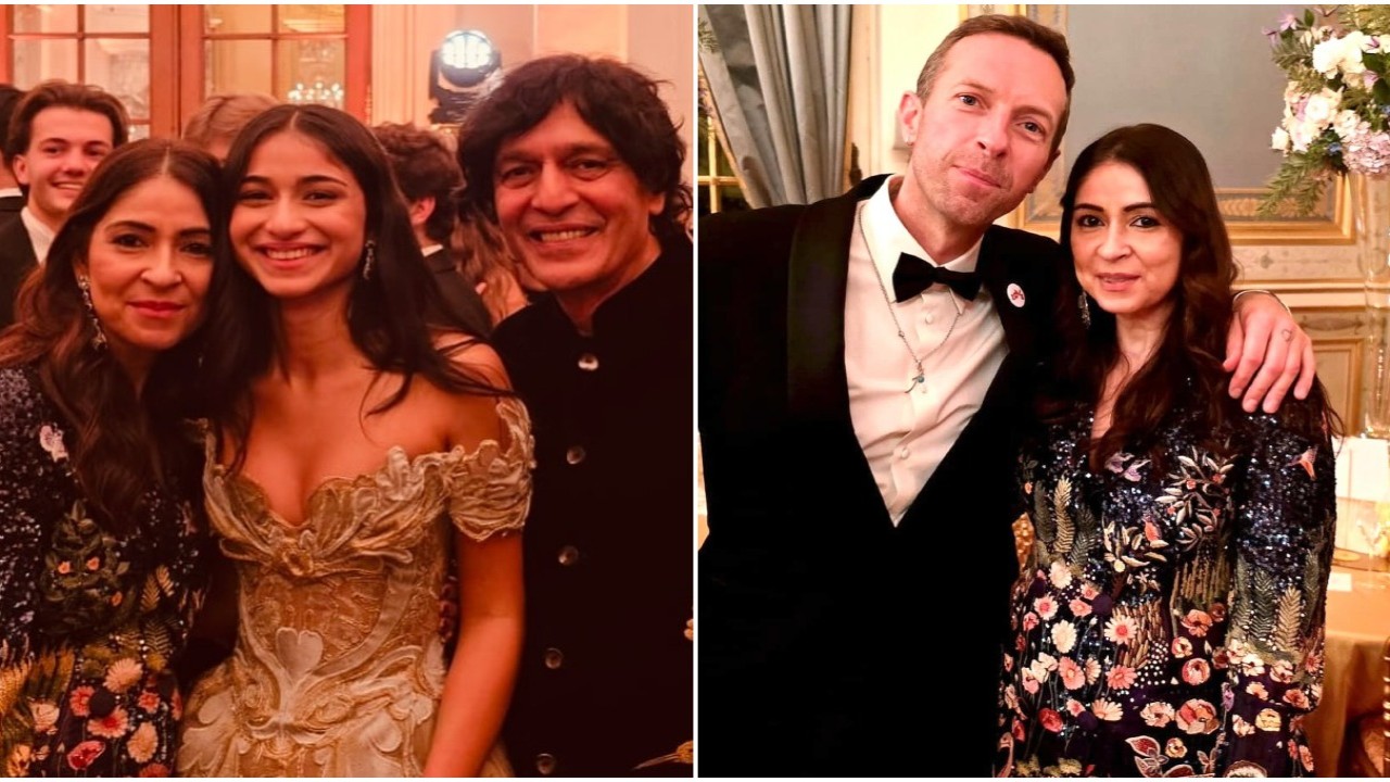 Ananya Panday’s mother Bhavana Pandey's PIC with Coldplay’s Chris Martin at daughter Rysa’s Le Bal debut in Paris goes viral