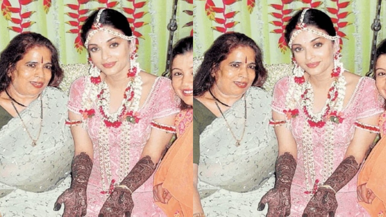 When Aishwarya Rai Bachchan ditched mainstream green mehendi look for pastel, elevated with floral jewelry