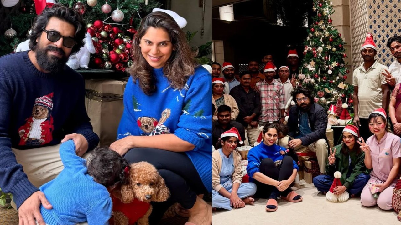 Ram Charan-Upasana celebrate Christmas with staff but Klin Kaara steals show; see PIC