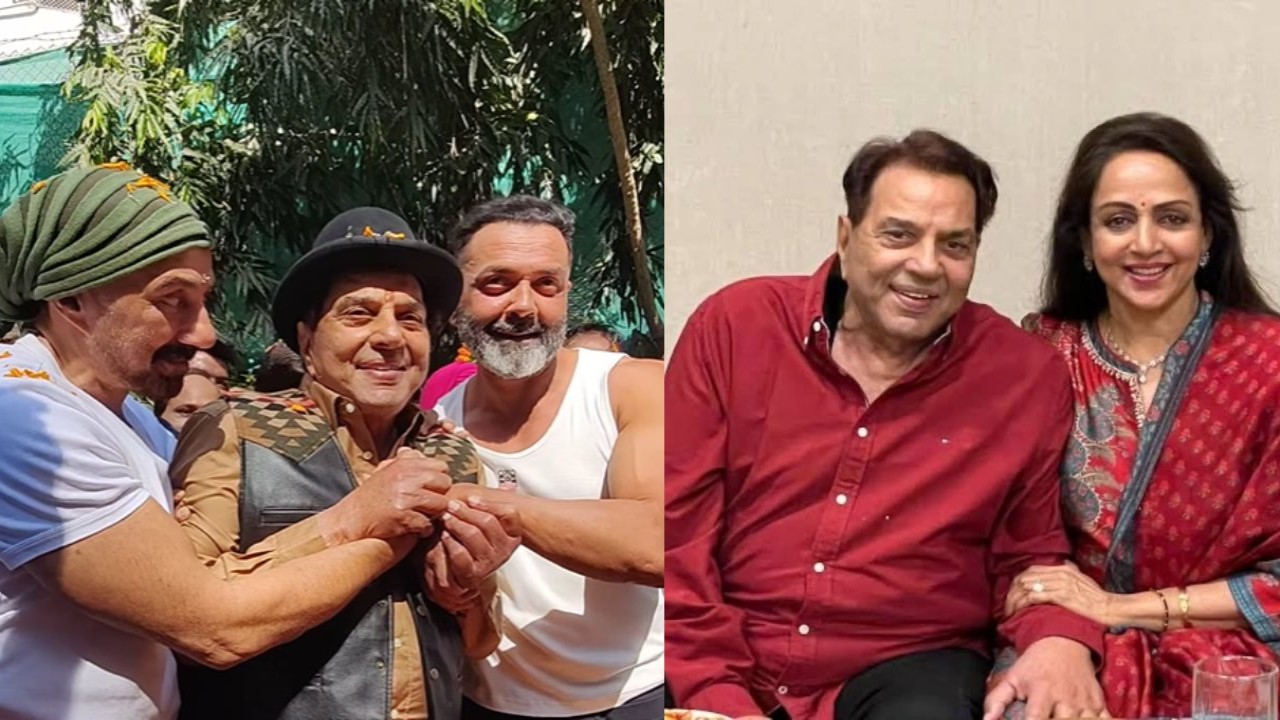 Sunny Deol fulfills son's duties as he requests media to give Dharmendra some space after latter's birthday celebration; Hema Malini calls hubby 'man of her dreams'