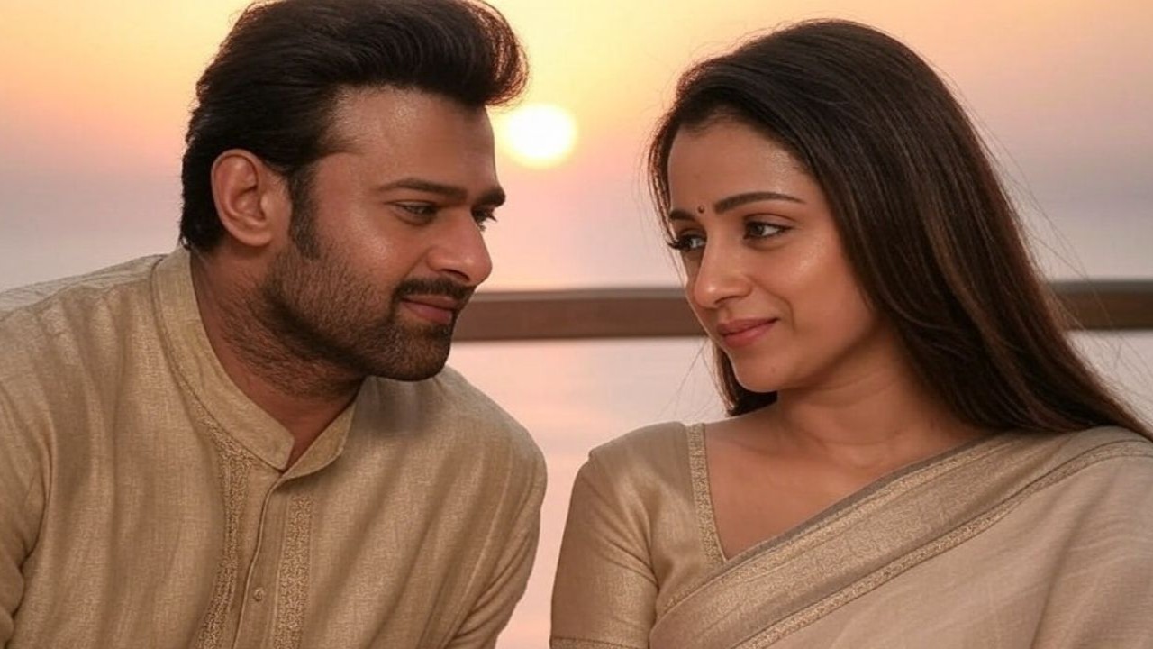 Imagine Prabhas and Trisha Krishnan in a romantic poster amid reports of the actress playing the lead in Sandeep Vanga's Spirit