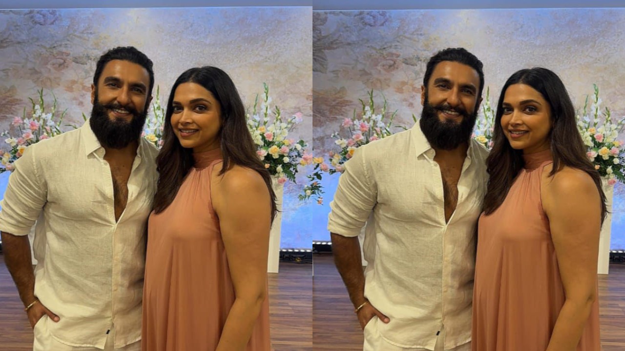 Deepika Padukone radiates post-pregnancy glow in dusty peach custom dress 