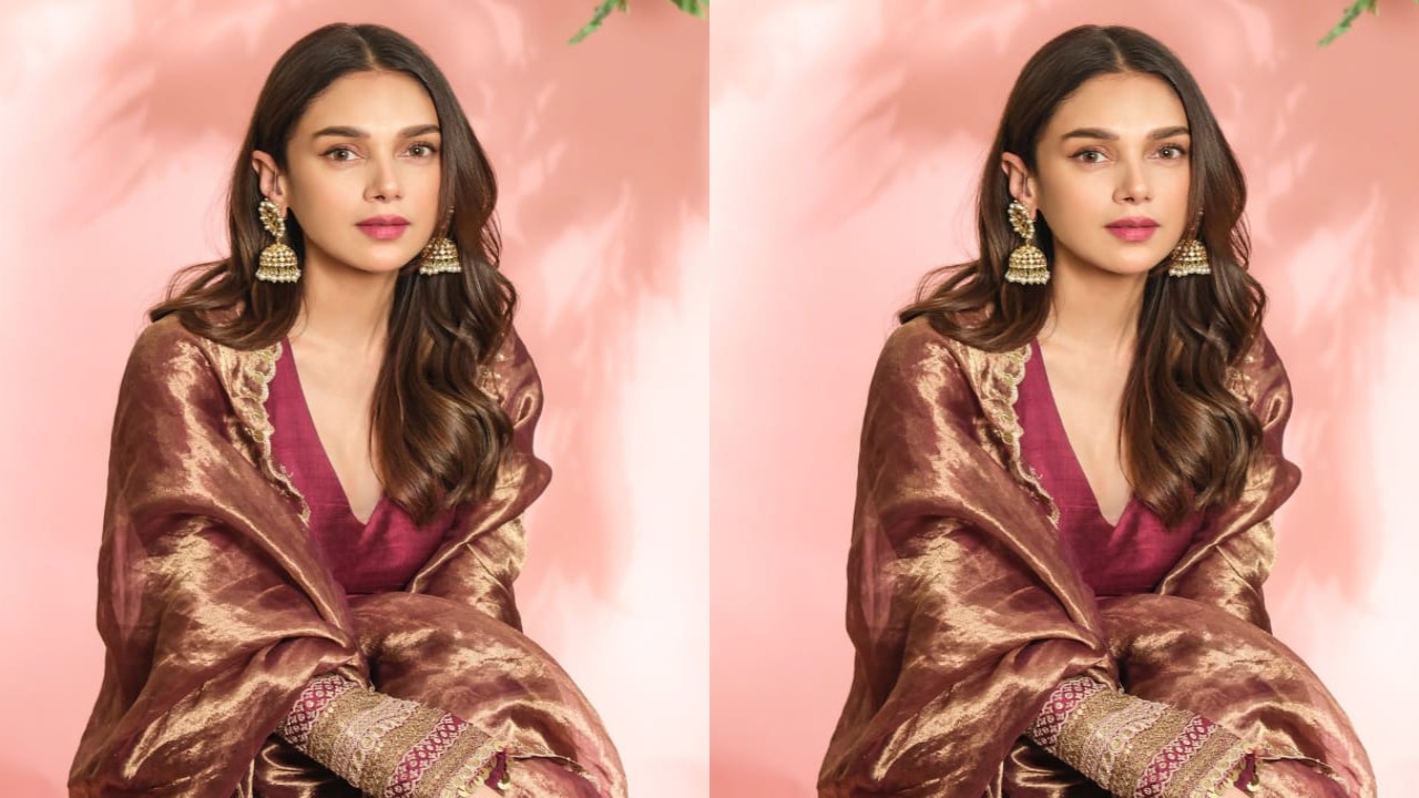 Aditi Rao Hydari turns ethnic look into high style statement with Rs 49K Nurvi Sharara set