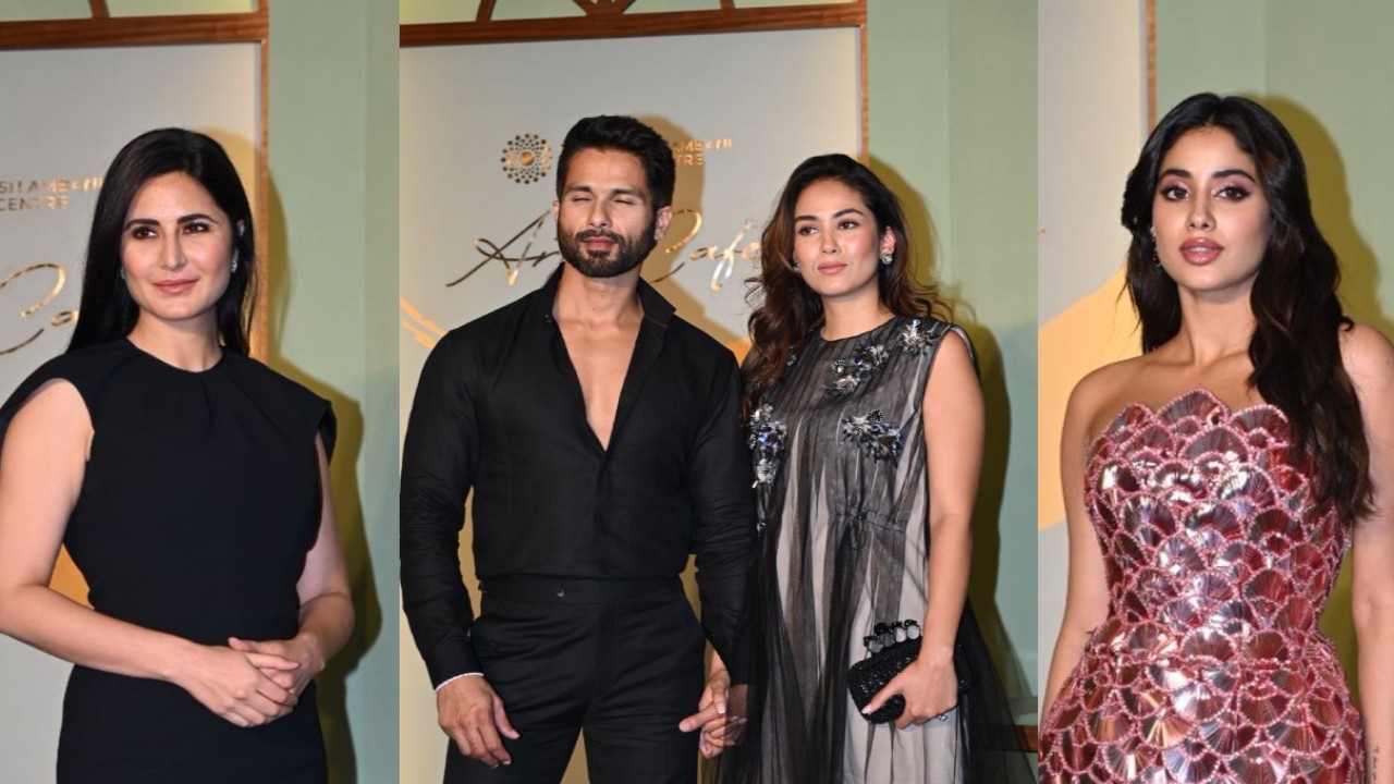 Katrina Kaif, Janhvi Kapoor, Ananya Panday, and more make strong style statements at NMACC Arts Cafe preview; Shahid Kapoor and Mira Rajput set couple goals