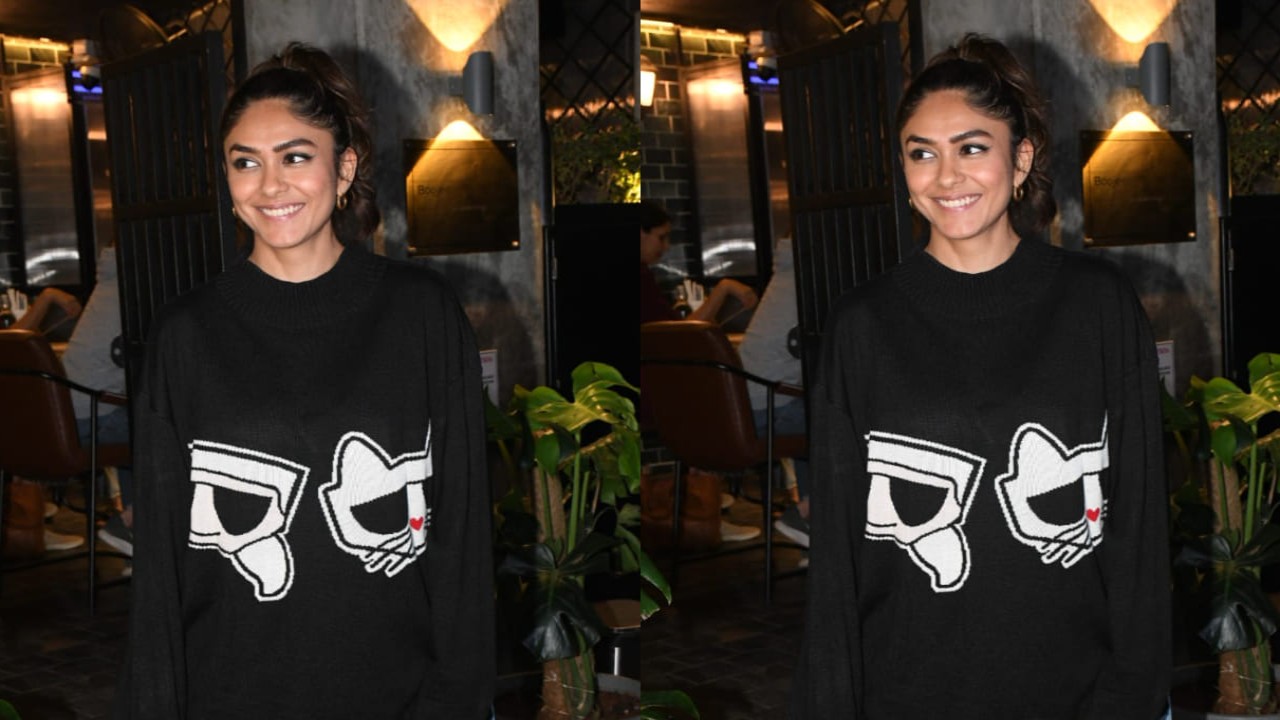  Mrunal’s cozy black and blue look shows that winter fashion is all about keeping in style