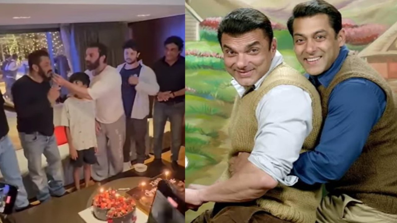 Birthday boy Sohail giving 1st piece of cake to Salman is proof of their bond; WATCH