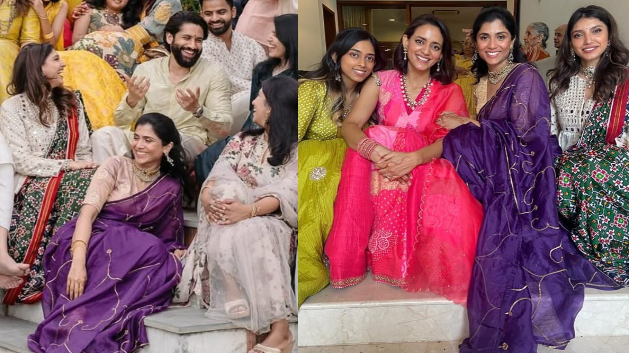 Rana Daggubati’s wife Miheeka adds boho touch to Chaitanya and Sobhita’s mehendi with her green patola saree 