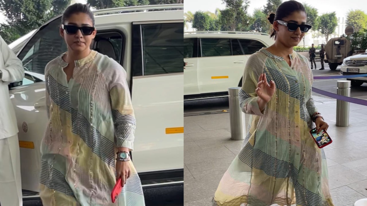 Nayanthara’s Rs 32,000 multicolored kurta at airport is the vibrant upgrade our travel wardrobe deserves