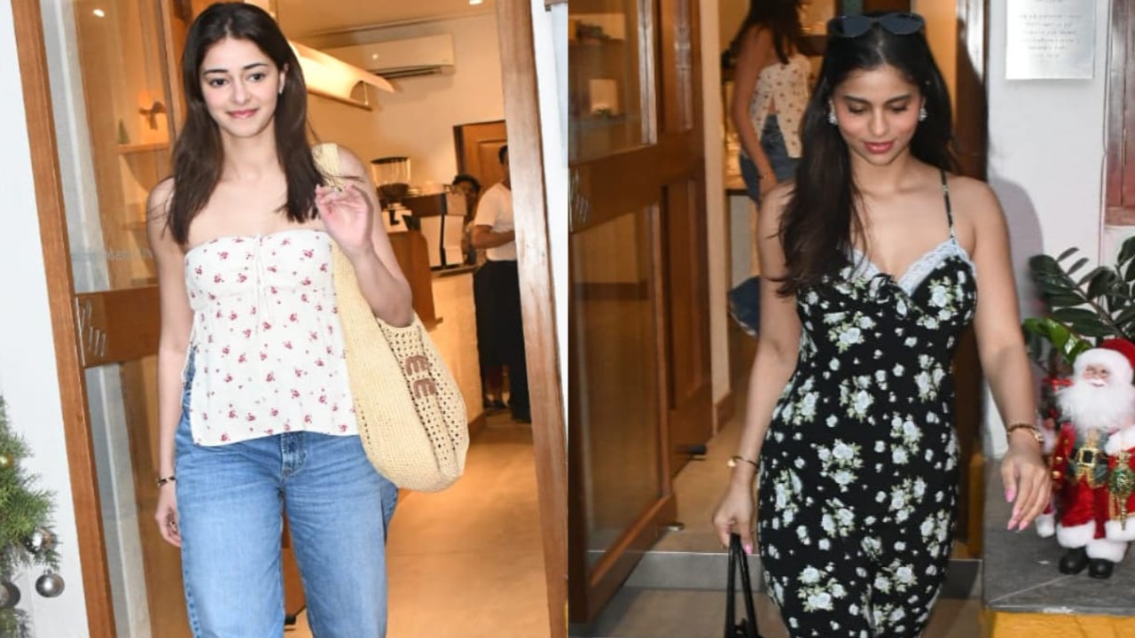  BFFs Ananya Panday, Suhana Khan, Shanaya Kapoor and Navya Naveli Nanda look their best in casuals for evening outing