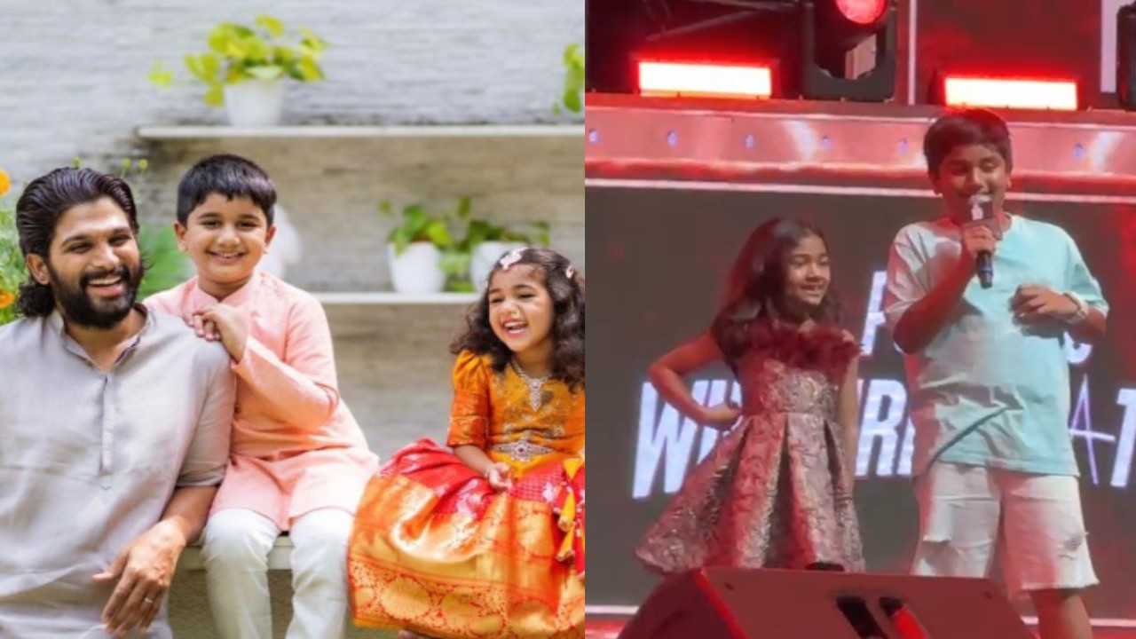 Watch: Allu Ayaan proves he is Jr Allu Arjun as he strikes the signature Pushpa pose