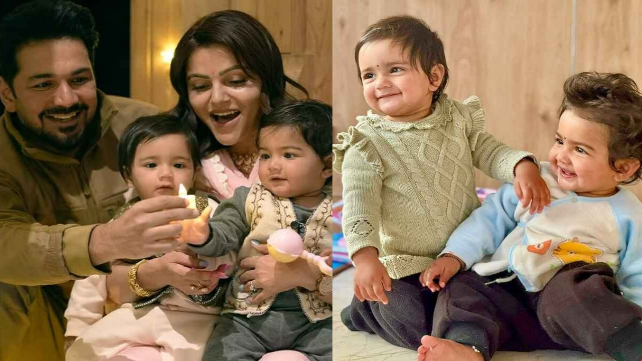 Rubina Dilaik-Abhinav Shukla share beautiful glimpse of their family from daughters Edhaa and Jeeva's first birthday celebration