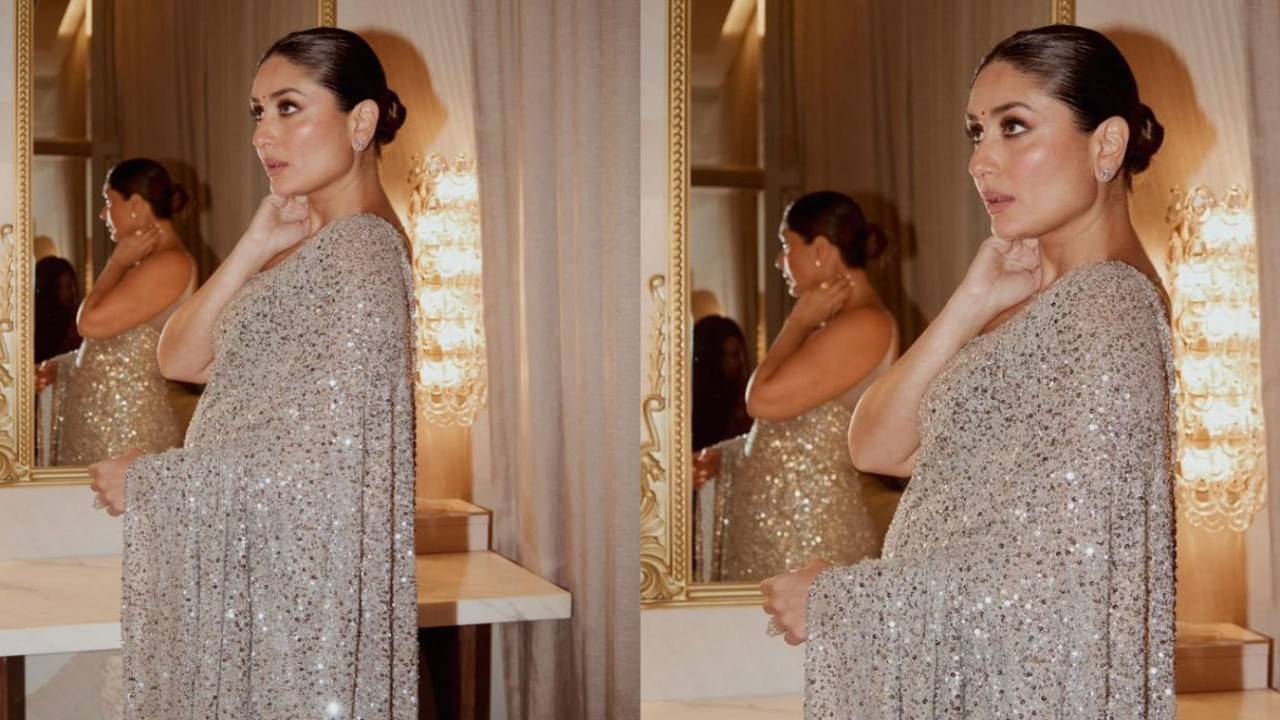 Kareena Kapoor in silver sequin saree shows why she deserves and owns fashion queen title