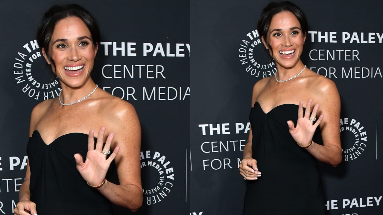 Meghan Markle’s black strapless gown is the drama your weekend deserves