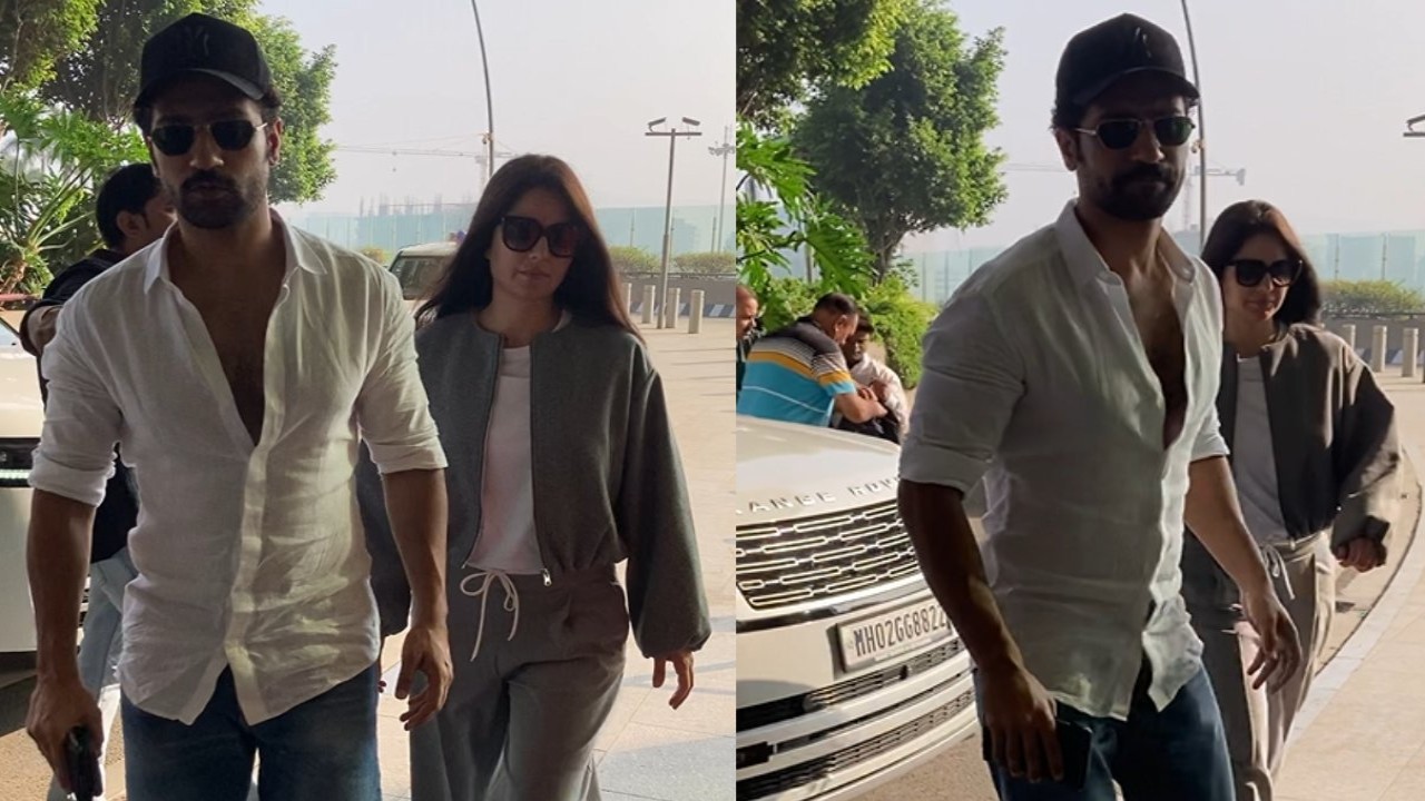 Vicky-Katrina slay in style at airport as couple heads for New Year vacay; WATCH