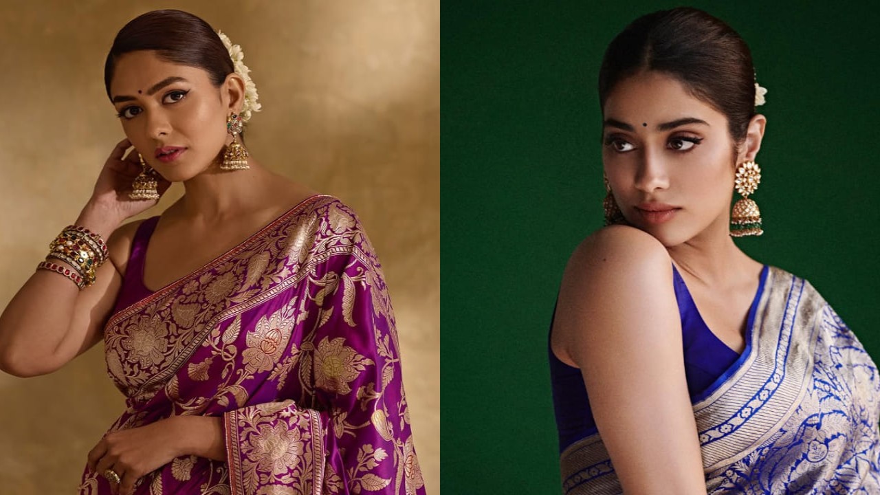 Mrunal Thakur vs Janhvi Kapoor; Who pulled off the banarasi silk saree better?