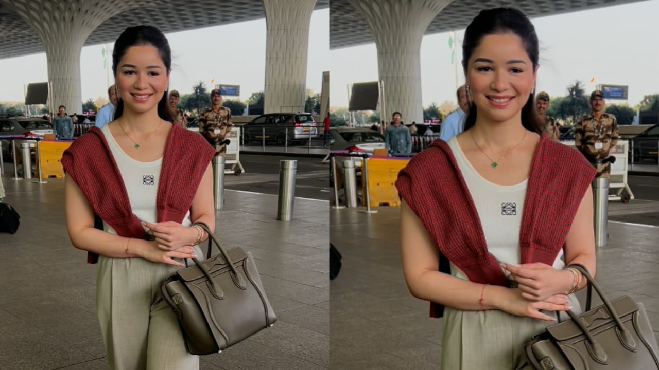 Sara Tendulkar rocks her semi-formal airport look with Celine bag and SRK-style sweater 