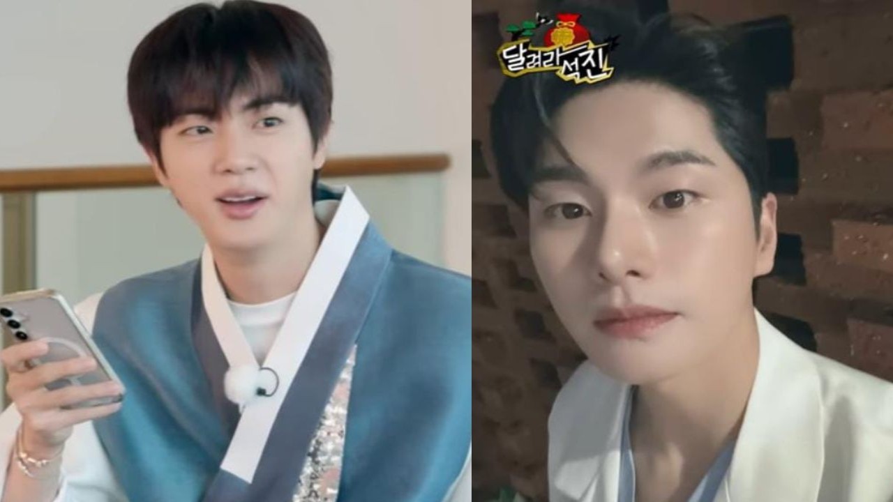 BTS' Jin: courtesy of BANGTANTV,  Lee Yi Kyung: courtesy of BANGTANTV