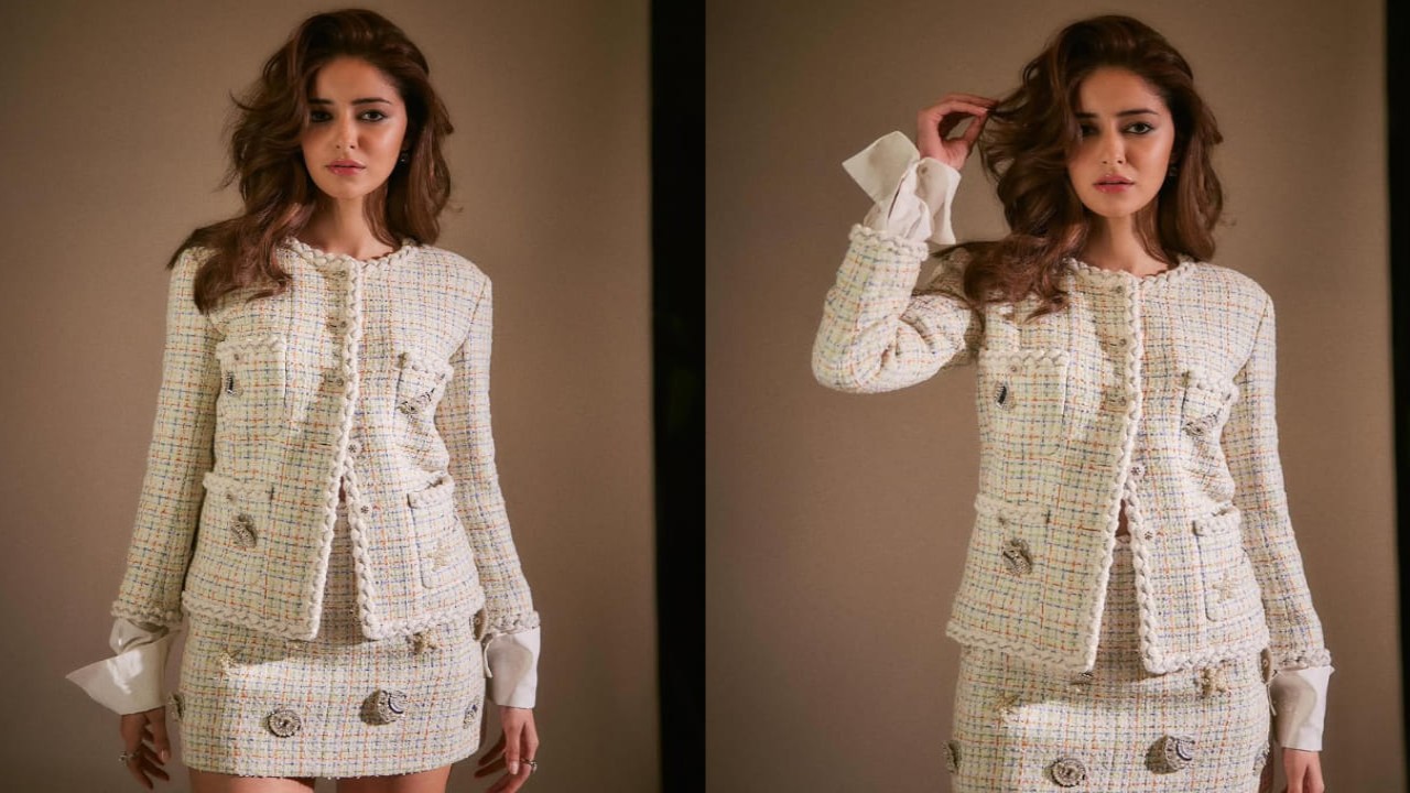 Ananya Panday goes luxe in Chanel tweed co-ord set adorned with 3D embellishments