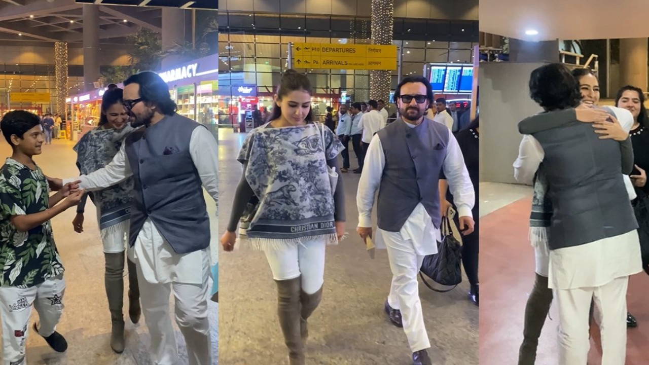 Nothing here, just Saif Ali Khan and Sara Ali Khan’s camaraderie at airport proving they are the coolest father-daughter duo: WATCH 