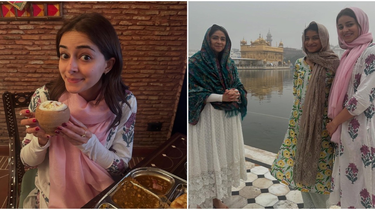 PICS: Ananya Panday seeks blessings at Golden Temple with mom Bhavana and sister Rysa; enjoys delicious Naan Chole