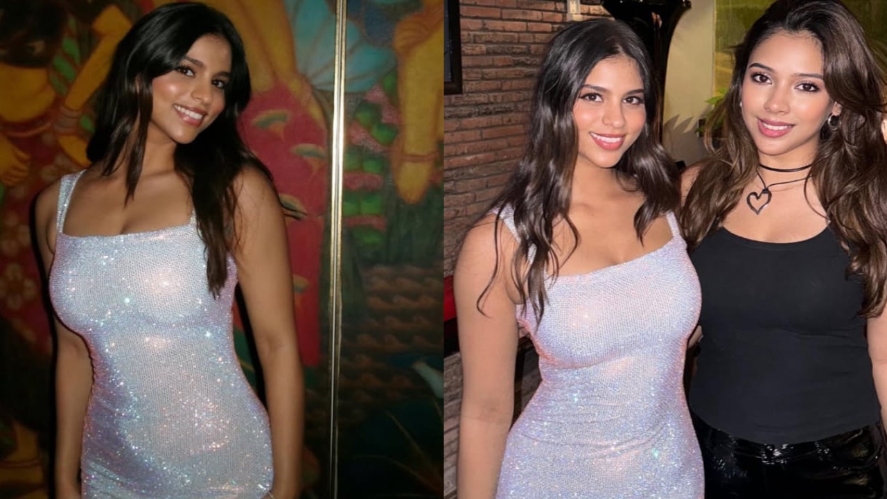 Suhana Khan in blingy silver dress turns up the sparkle dial to 100 this New Year