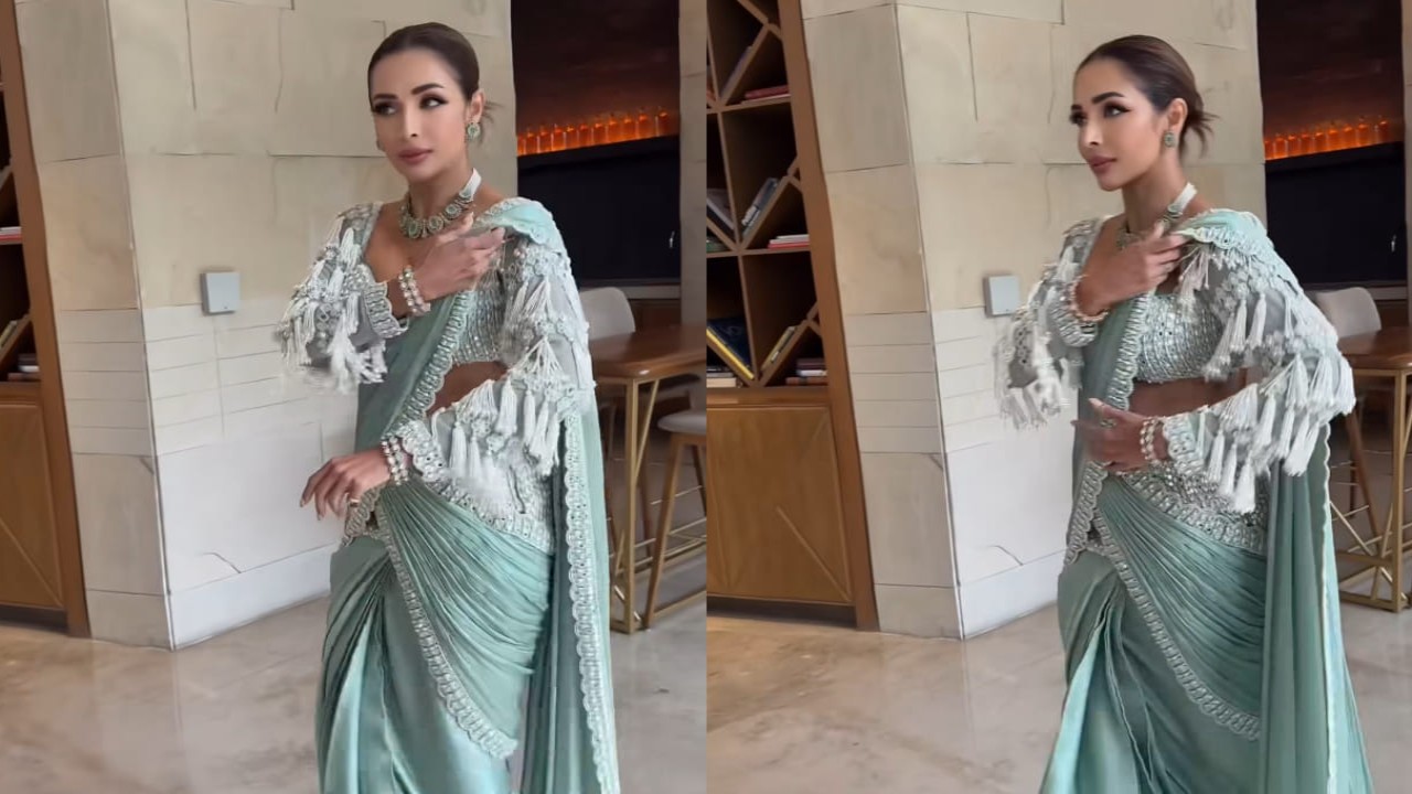 Malaika Arora’s green tassel saree is a unique pick, perfect for bridesmaids this season 