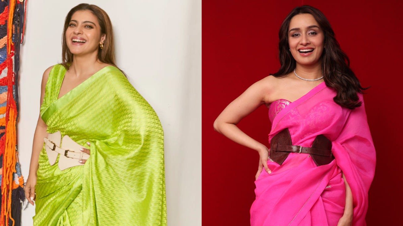  Kajol and Shraddha Kapoor just gave us the ultimate style hack by pairing sarees with belt 