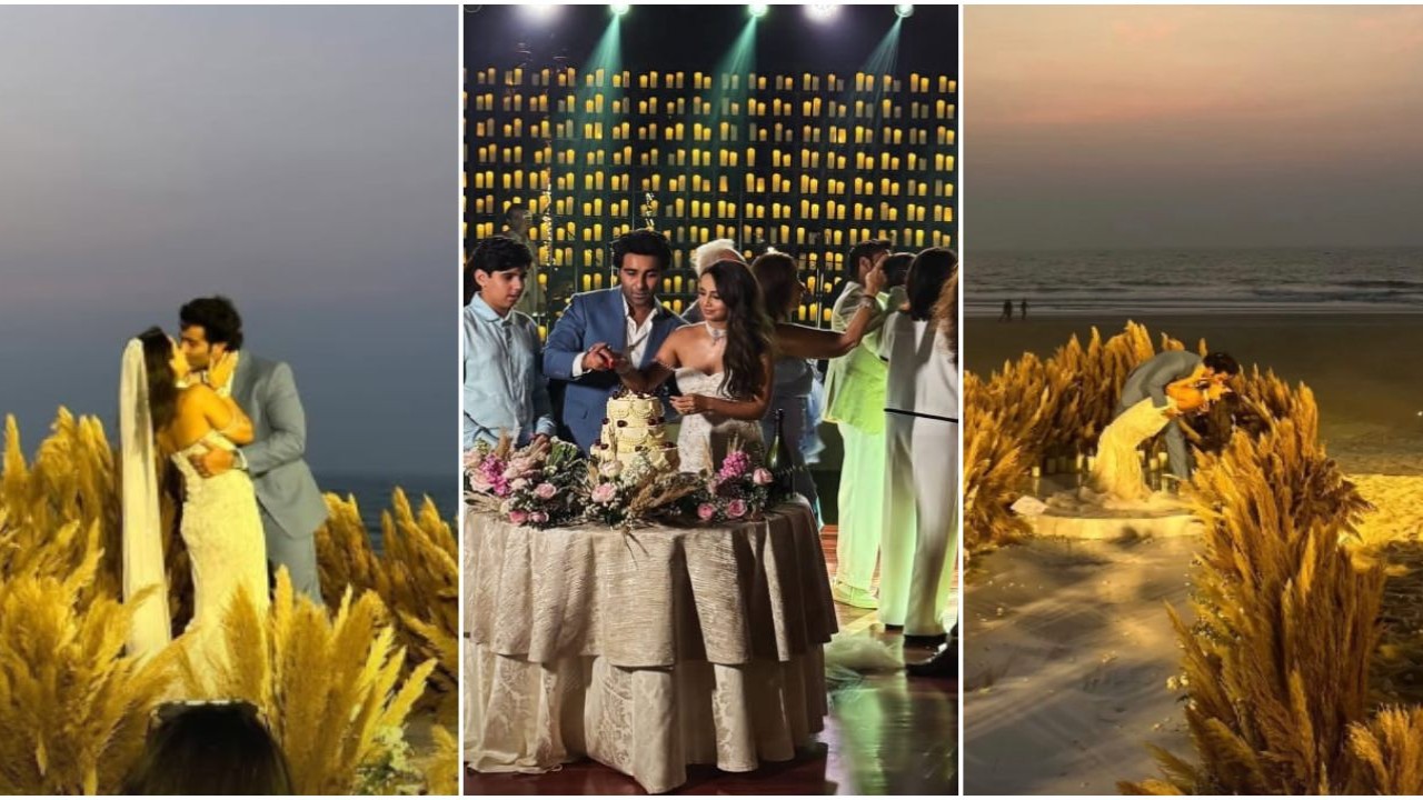 Aadar Jain gets emotional as Alekha Advani walks down the aisle; couple shares passionate kiss in INSIDE glimpses from Goa wedding celebration