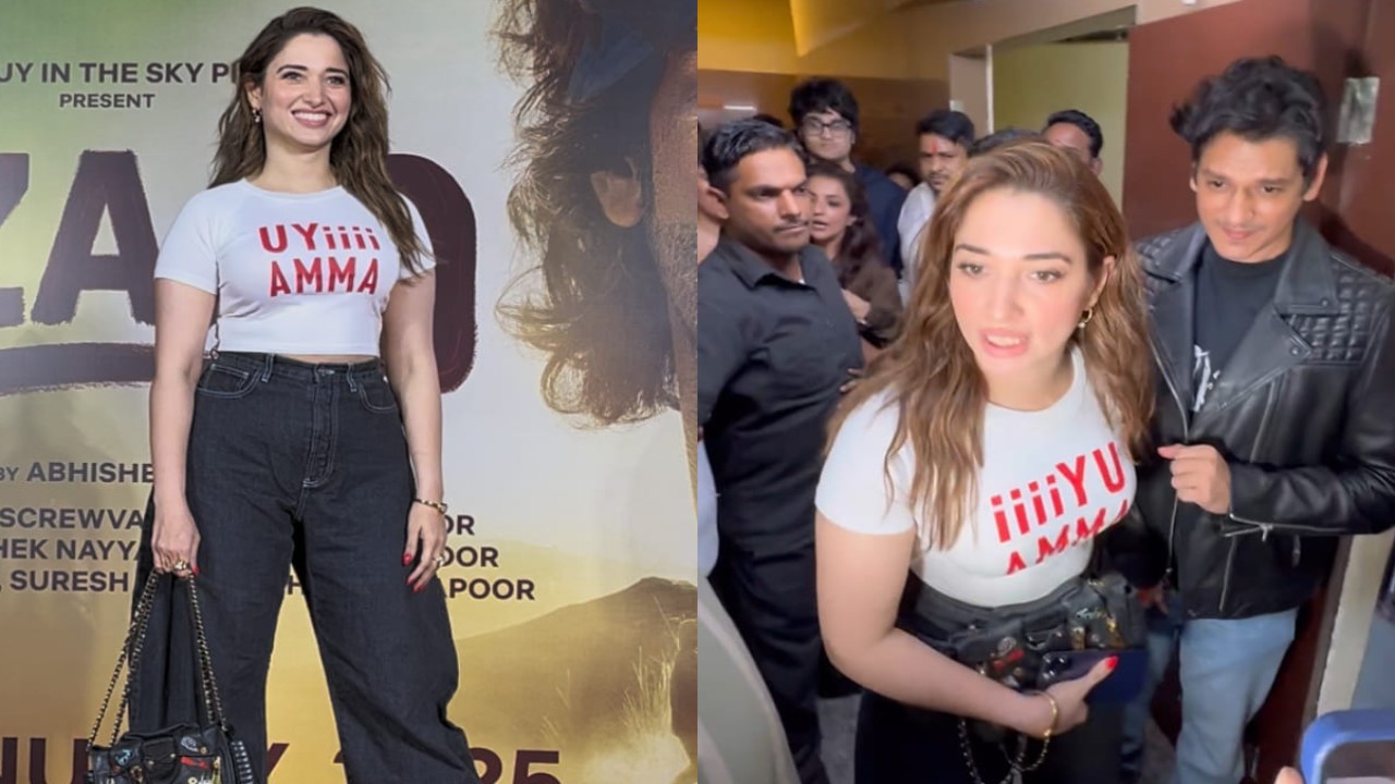 Tamannaah Bhatia goes all Uyiiii Amma in casual t-shirt and bag for movie date night