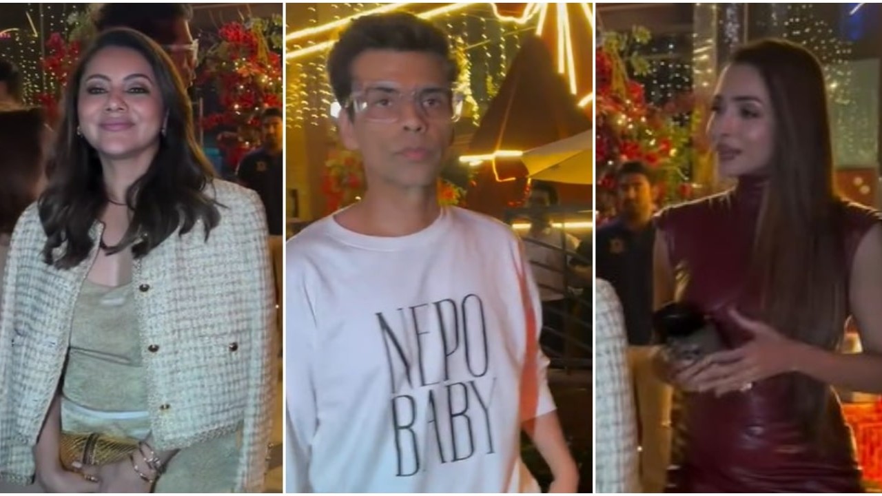 Karan Johar proudly sports 'nepo baby' t-shirt at dinner with Gauri and Malaika: WATCH