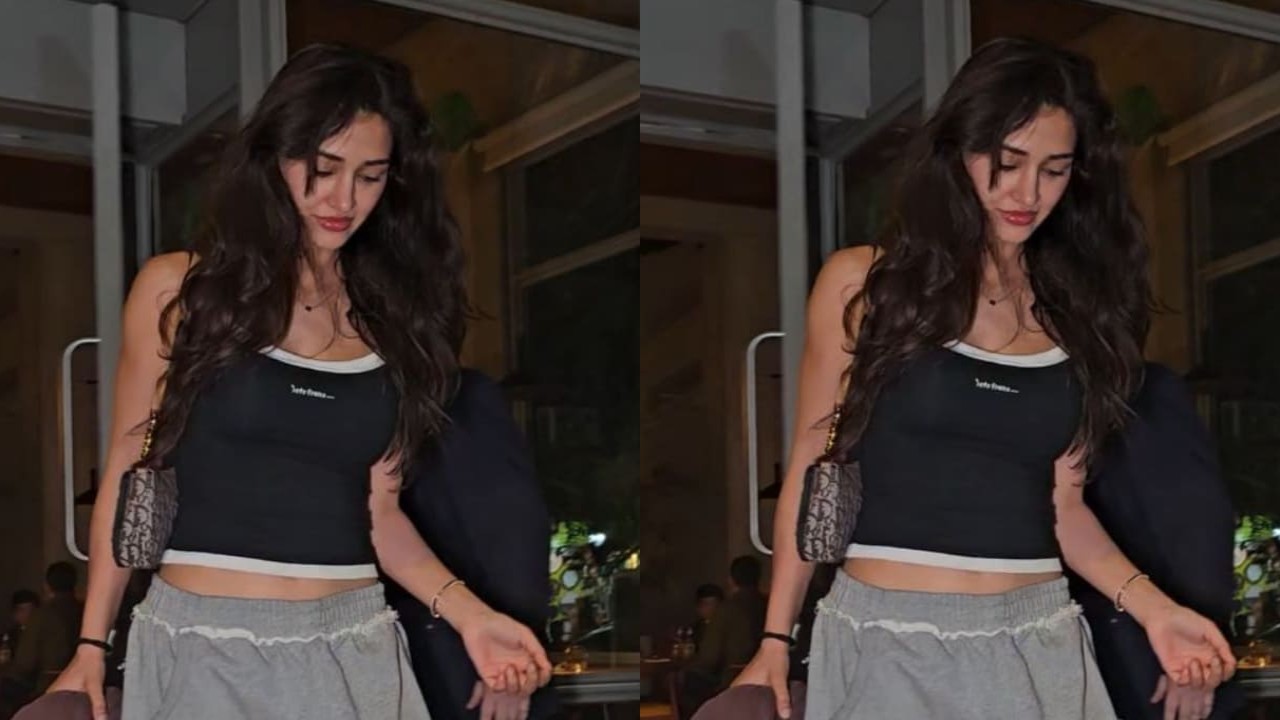 Disha Patani goes ‘ALL BOLD’ with her double-layer cami and ripped joggers