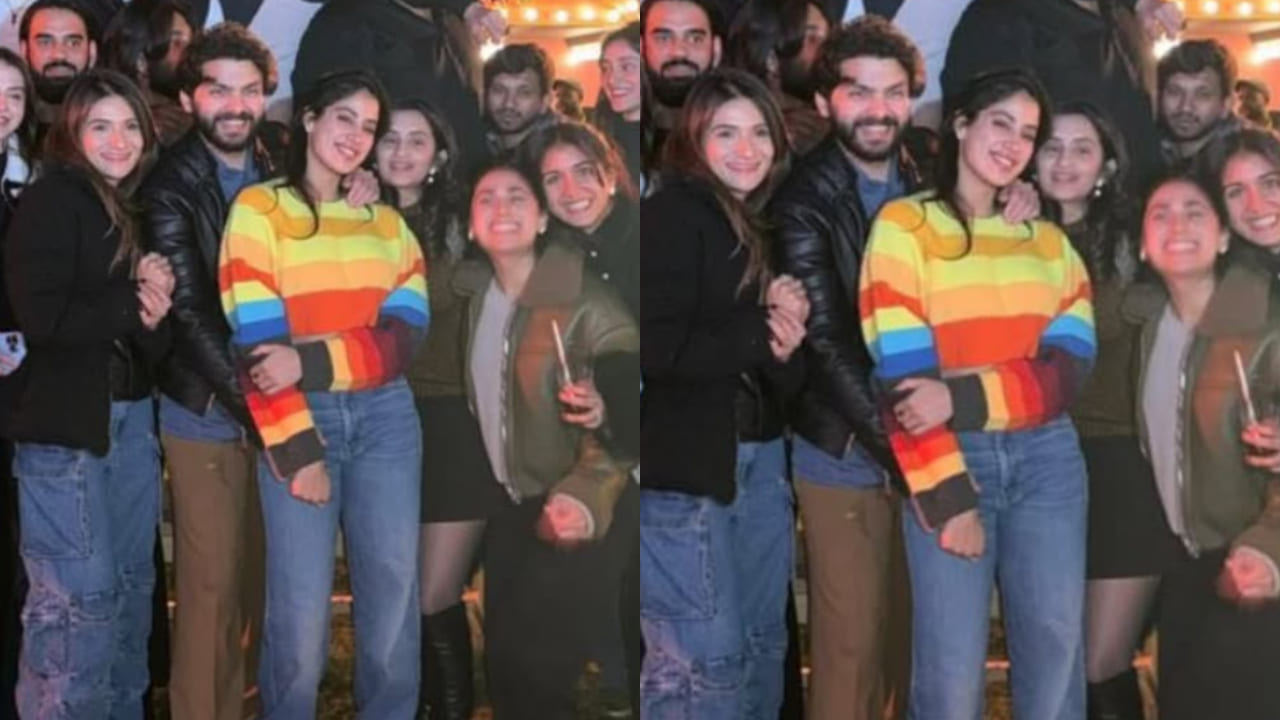 Janhvi Kapoor rang in the year with friends, but we had our eyes fixed on her cozy, bright jumper. 