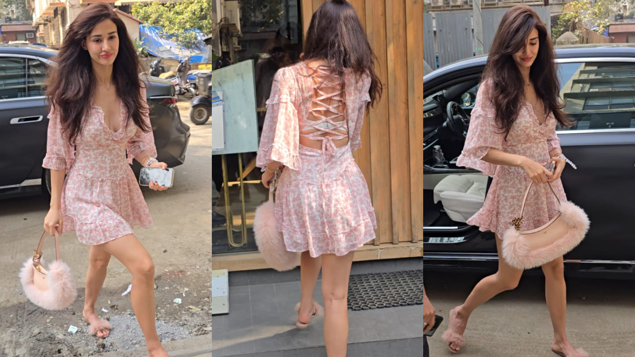 Disha Patani’s pink floral dress paired with a ₹2.68L Fendi fur bag brings the ultimate spring vibes to winter.