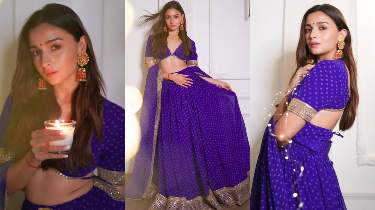 Alia Bhatt in bandhani dupatta