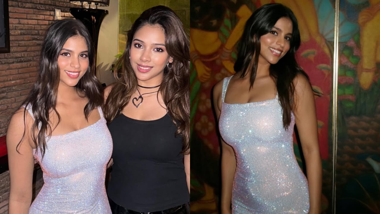 Suhana Khan in blingy dress