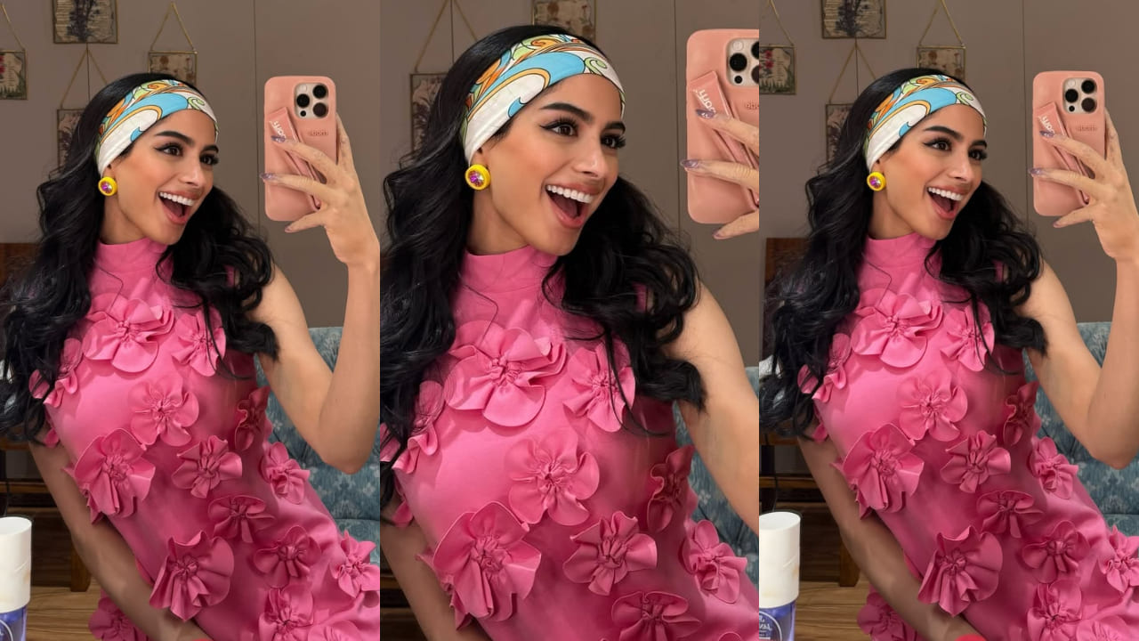 Khushi Kapoor takes us back to the Barbiecore era with her pink 3D floral dress