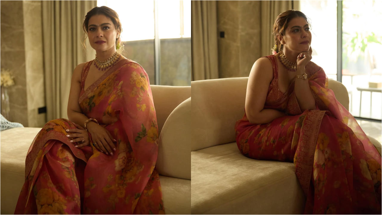 Kajol brings fresh charm to her look in floral saree styled with gajra; proves she doesn’t need anything fancy to standout 